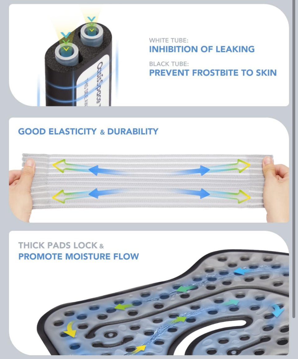 OasisSpace Cold Therapy Machine with 2 Flexible Pads and Timer - Lightweight Ice Machine for Knee After Surgery, Low Noise Cold Circulation Therapy Sy - Selzalot