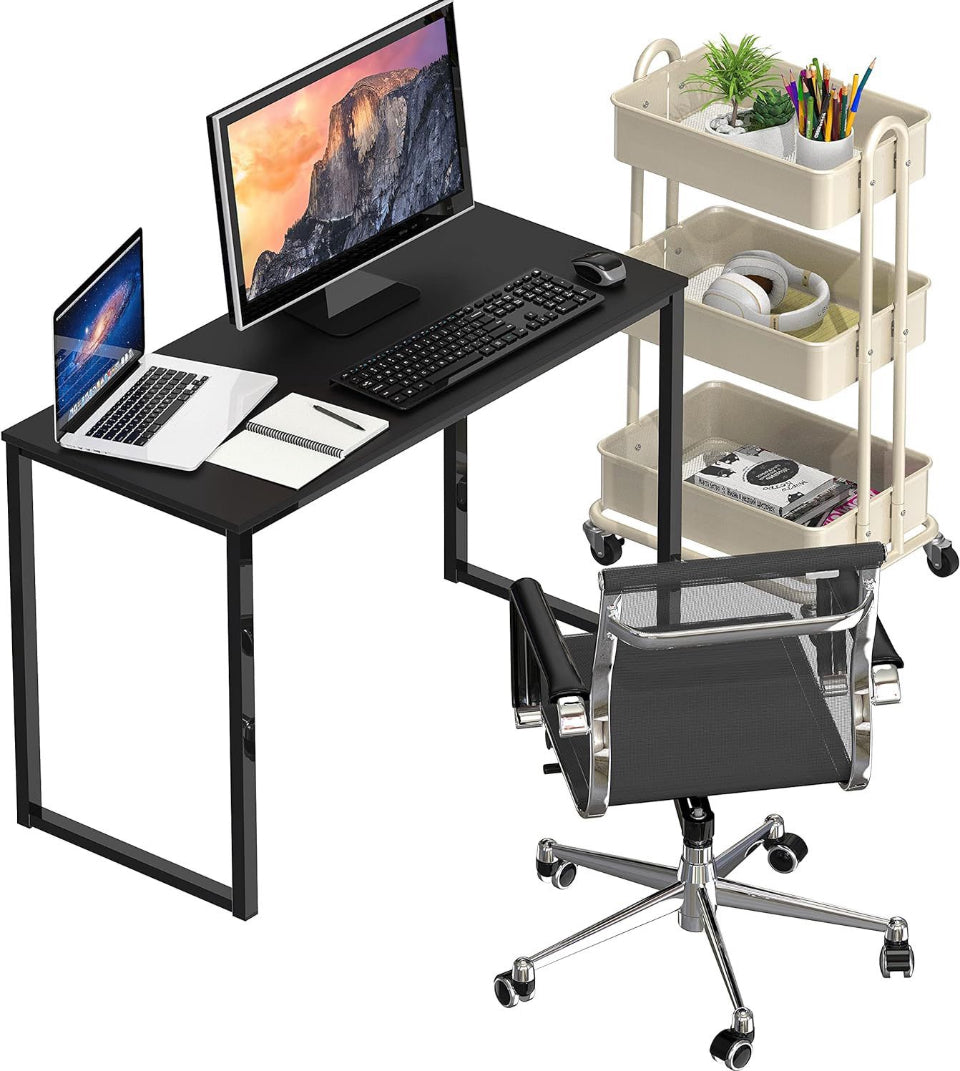 SHW Home Office 32-Inch Computer Desk, Black - Selzalot