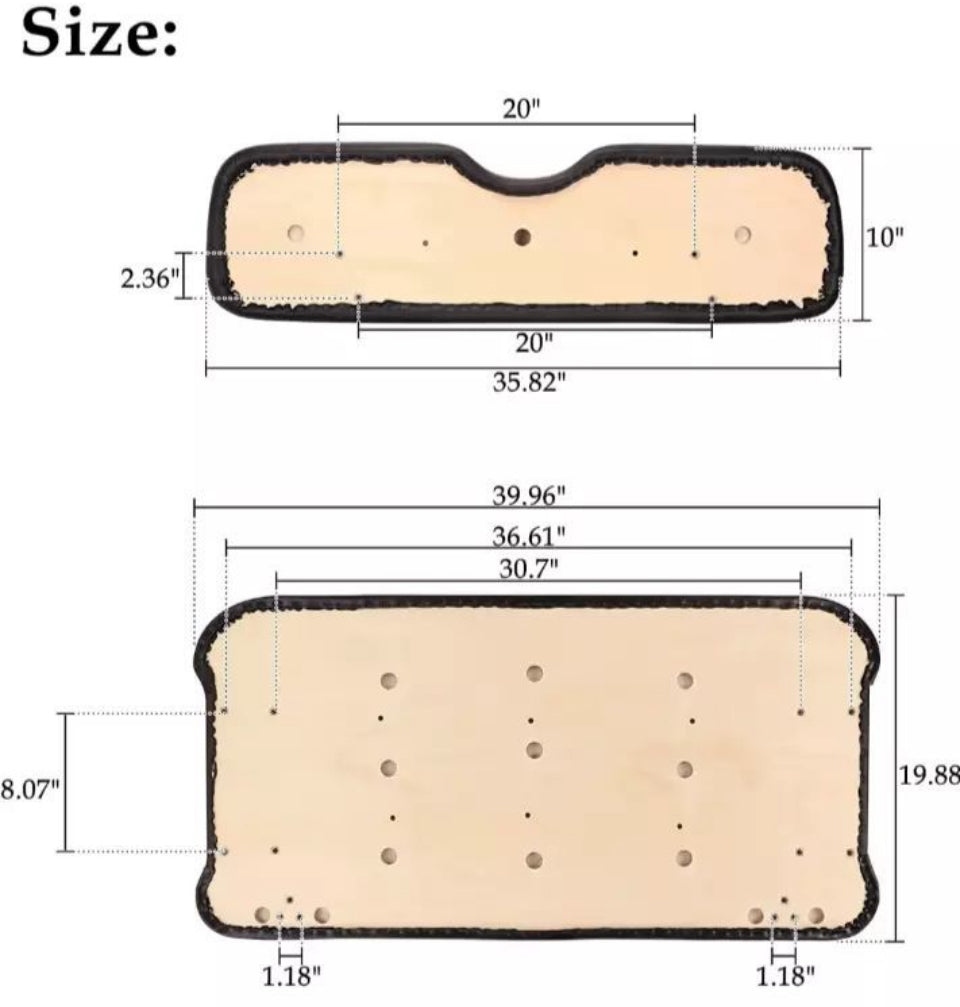 Open Box 10L0L Golf Cart Seat Replacement, Golf Cart Front Seat Bottom & Seat Back