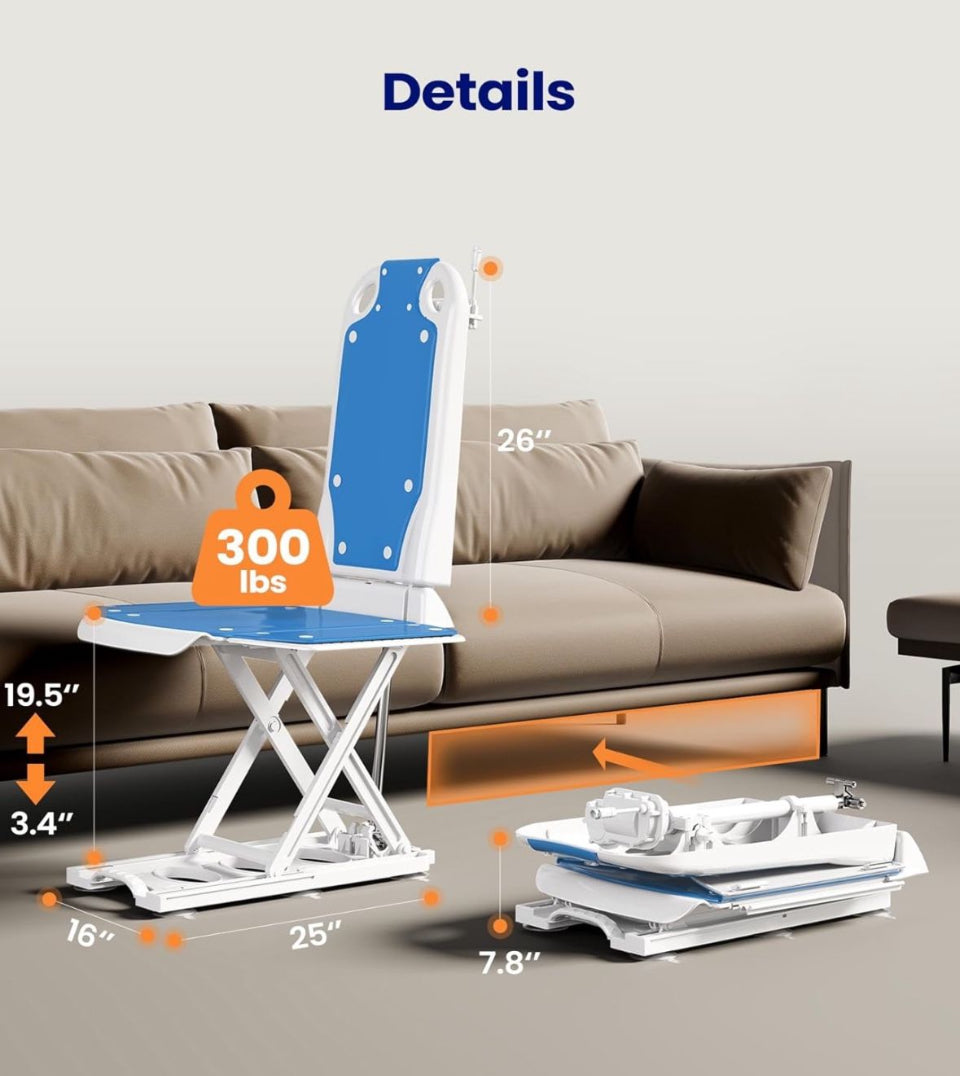 Open Box MAIDeSITe Electric Chair Lift, Get Up from Floor, Floor Lift for Elderly, Can be Raised to 20”, Help You Stand Up Again, Support Up to 300 LB