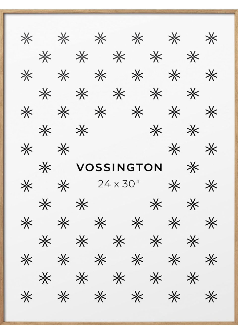 Vossington Thin 24x30 Poster Frame - Light Oak Frame Color (Real Wood Grain Finish) - Slim & Modern Frame Design - Fits 1 Picture, Art Print, Puzzle