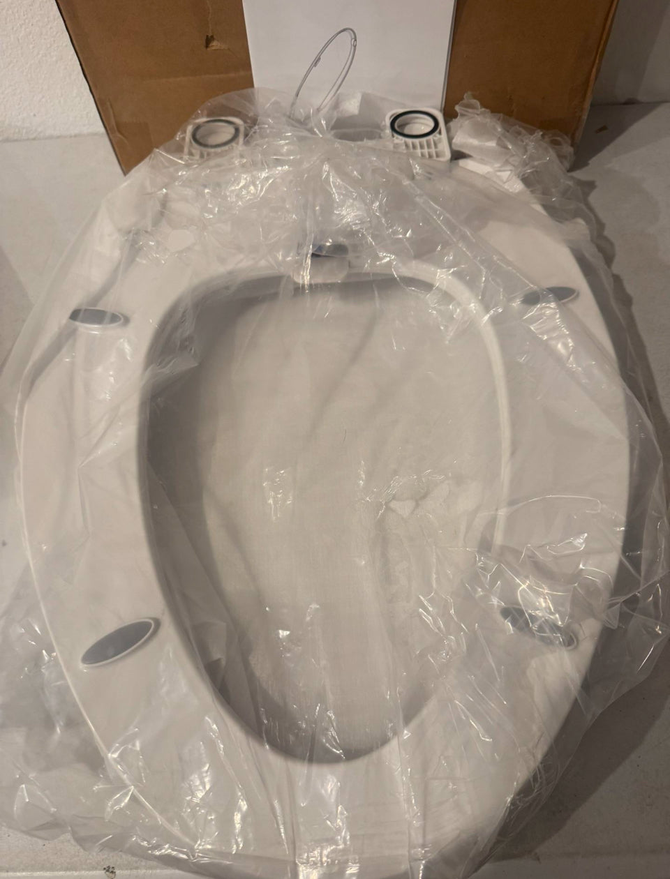 Open Box Elongated Bidet Toilet Seat with Quiet-Close, Non-Electric Bidet Toilet Seat with Self Cleaning Dual Nozzles