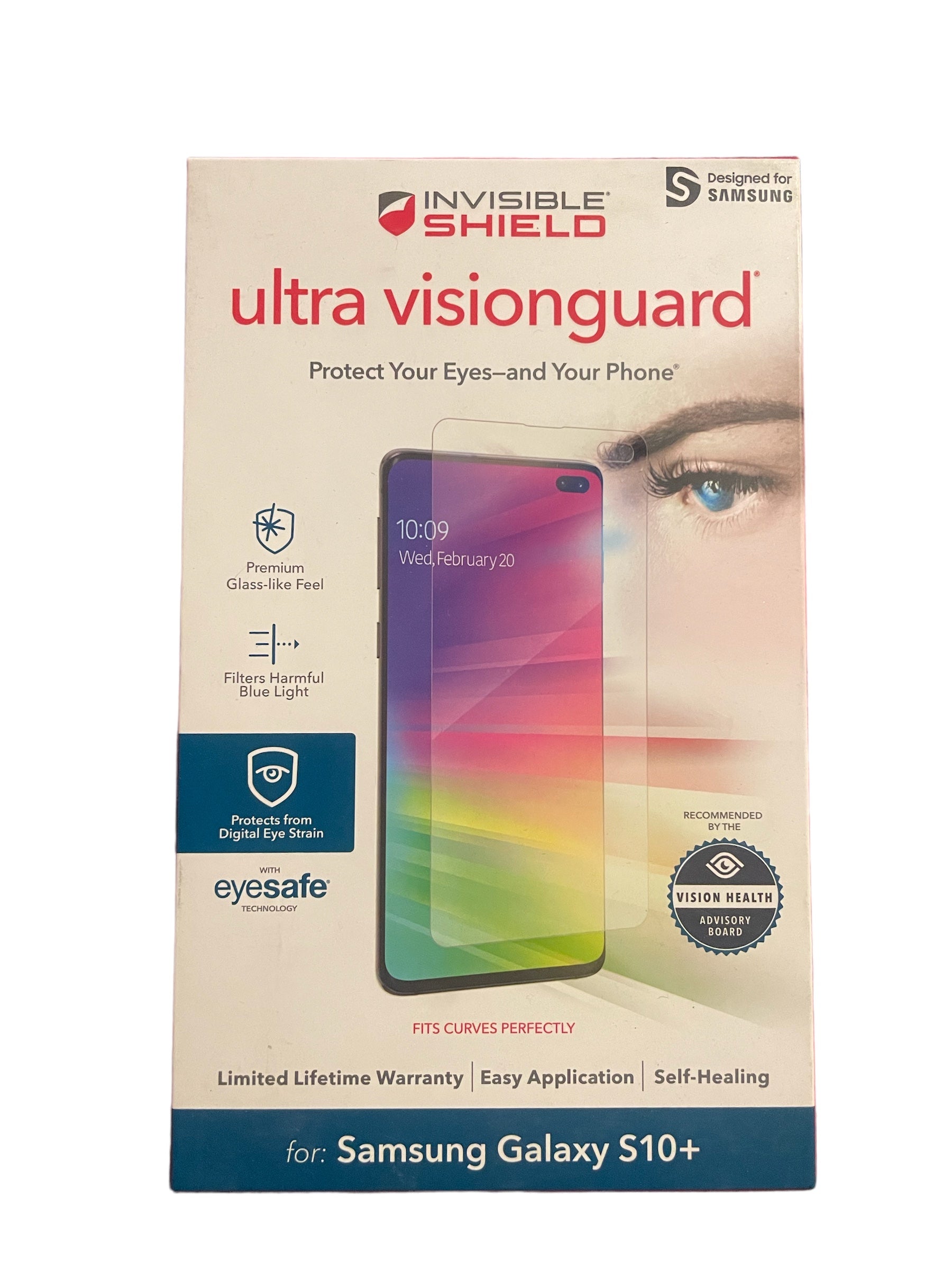 ZAGG InvisibleShield Ultra VisionGuard - Protect Your Eyes and Your Phone - for Samsung Galaxy S10+ - Case Friendly Screen Protection - Selzalot