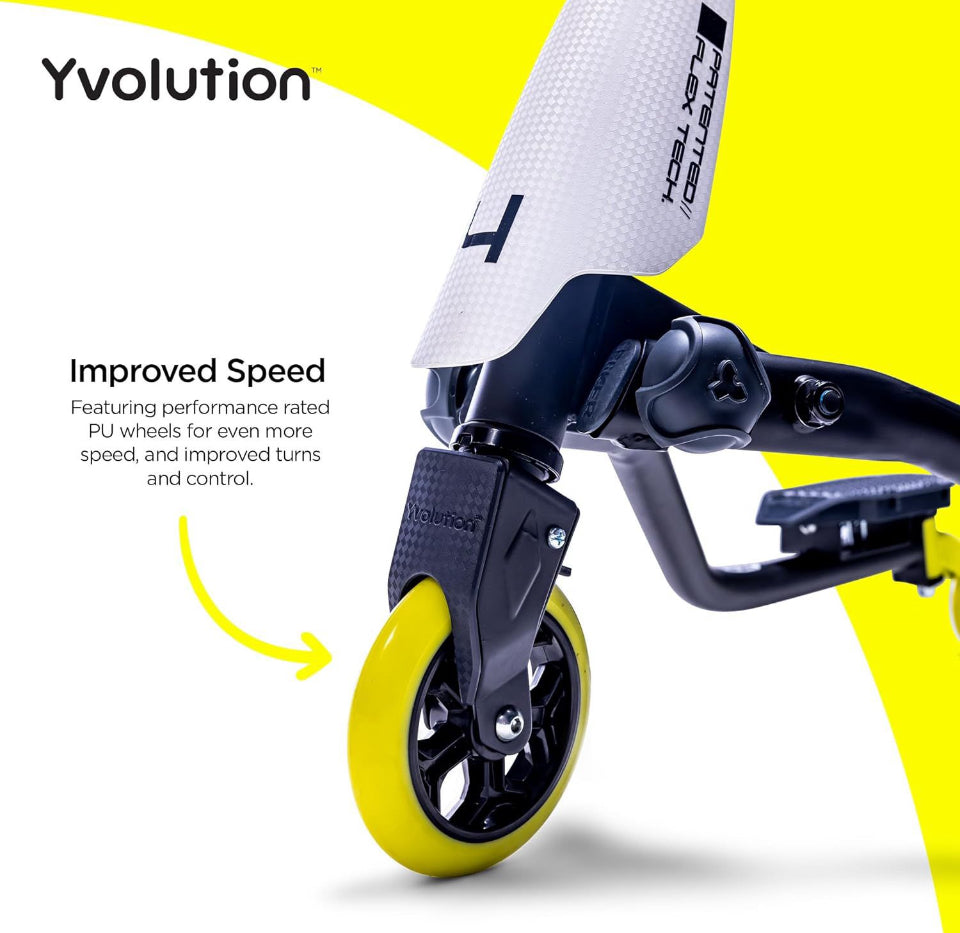 Yvolution Swing Scooter for Kids, Y Fliker Pro 3 Wheels Wiggle Scooter Foldable Push Drifting with 2-Level Adjustable Handle for Boys and Girls Age 7+ - Selzalot