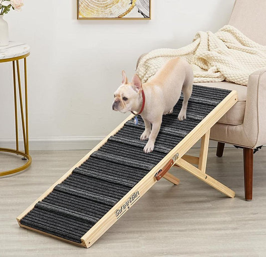 SweetBin Dog Ramp for Bed - Car Ramp for Dog - 39" Long Adjustable 16"-24" Dog Ramps for Small Dogs Medium Dogs - Dog Ramp for Couch, Bed or Sofa, Fol - Selzalot