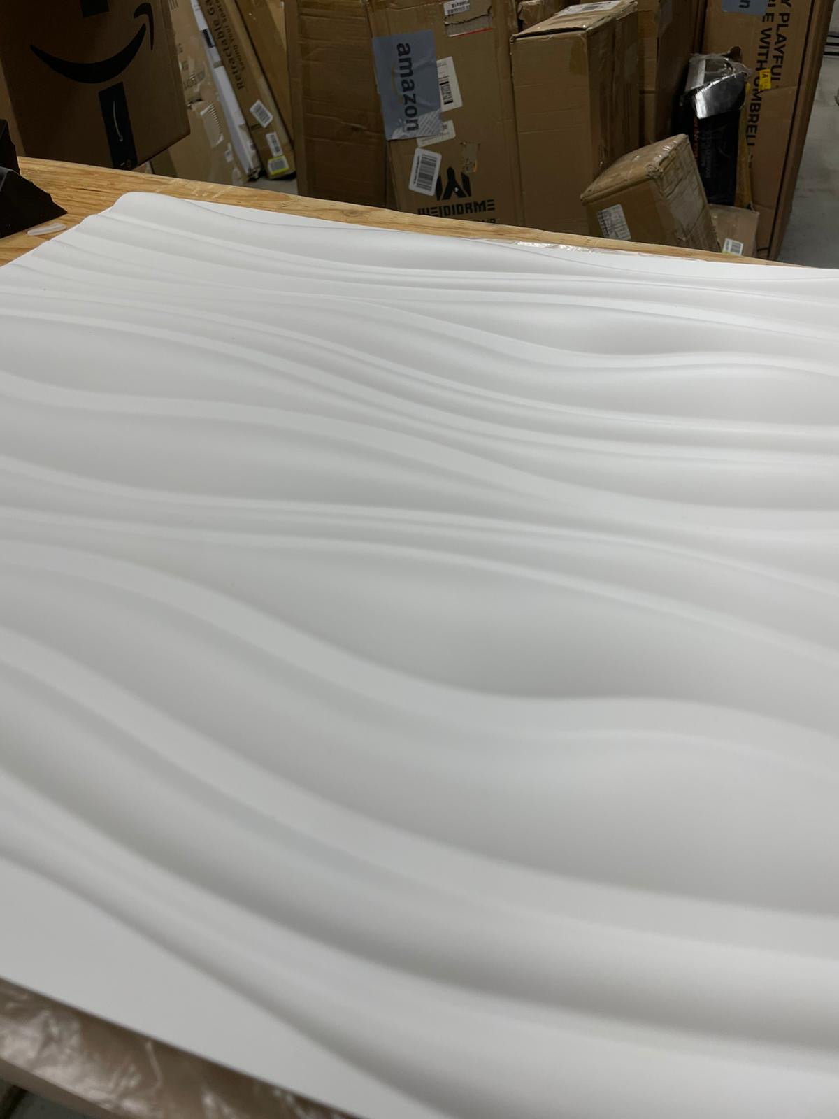 Art3d PVC Wave Board Textured 3D Wall Panels, White, 19.7" x 19.7" (12 Pack)