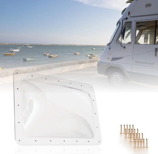 Beleeb RV Skylight Replacement 18" x 26" -Universal Outer Dome Fits All Standard 14"x22" Openings, RV Shower Skylight for Camper Trailer Fifth Wheel M