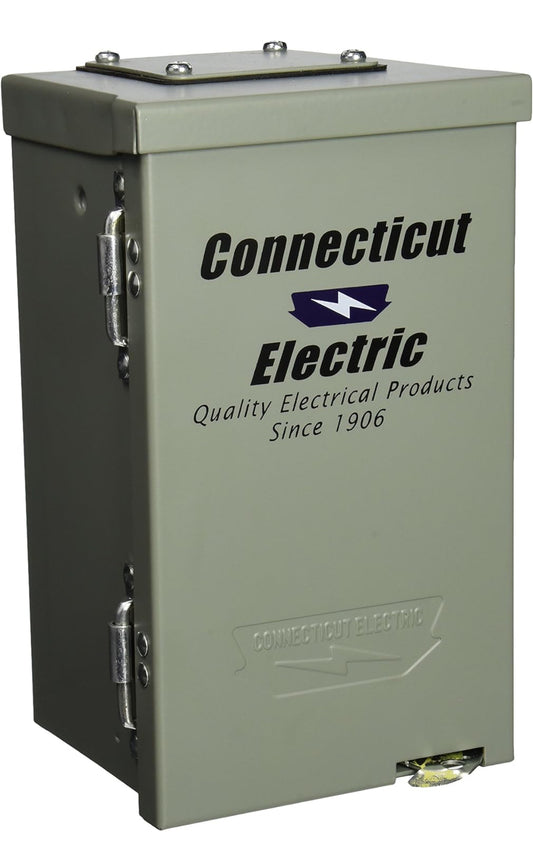 Connecticut Electric Parallax Power Supply (CESMPSC13-HR) 30 Amp Power Outlet Box with Breaker, Grey