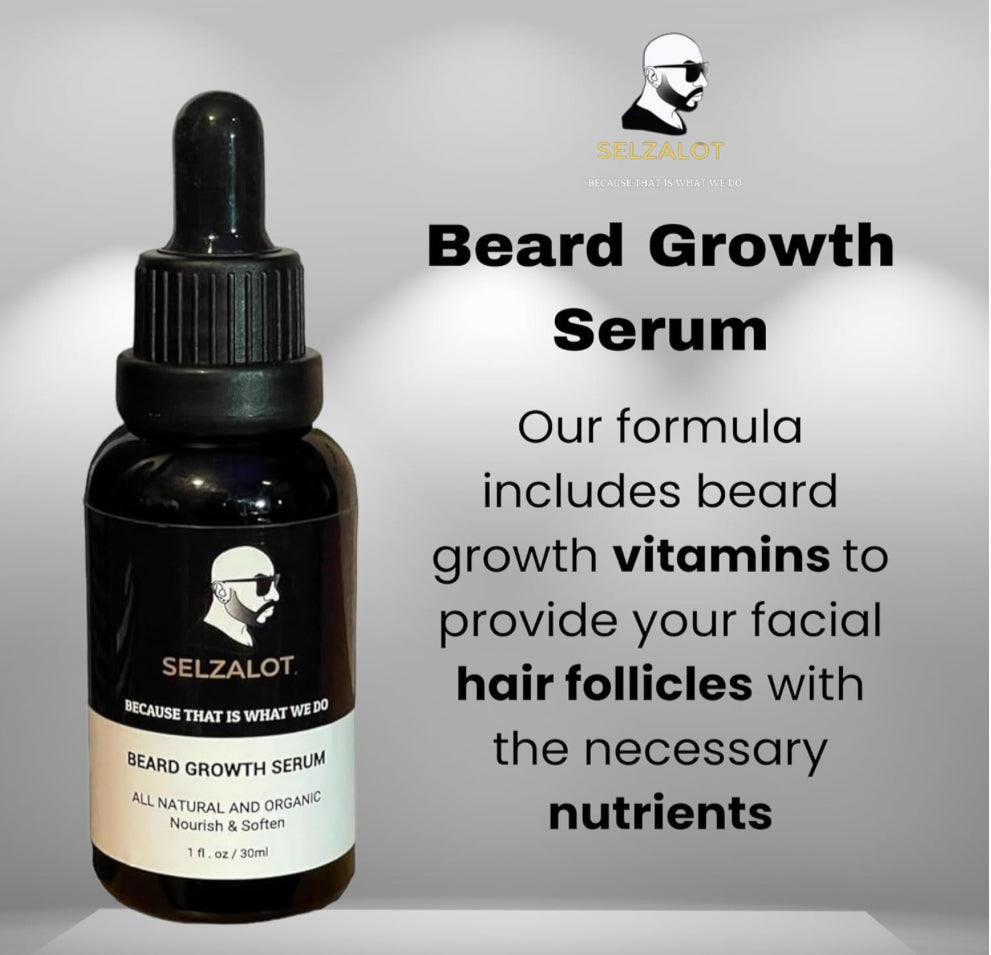 Beard Growth Oil Serum for Men All Natural and Organic Bread Grooming Oil For Men Unscented Facial Hair Serum For Beard Gifts Ideas For Him Self Care Products – 30ml - Selzalot