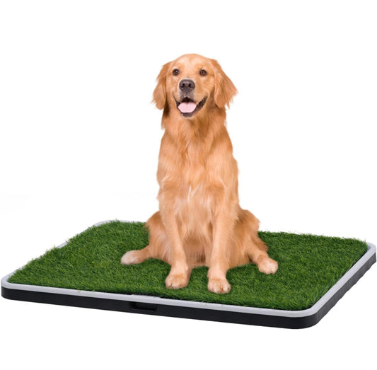 jltkj Dog Grass Pad with Tray, Artificial Grass Pee Pad, Reusable Training Potty Pad for Indoor and Outdoor Use