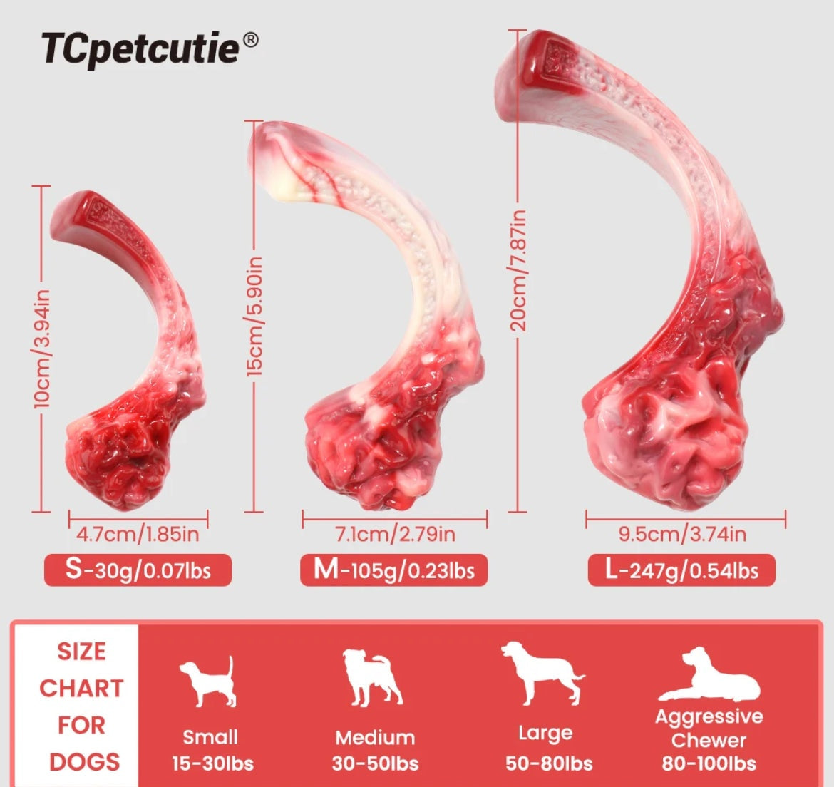 Steak Shape Beef Flavor Nylon Indestructible Dog Bone Chew Toy - Selzalot