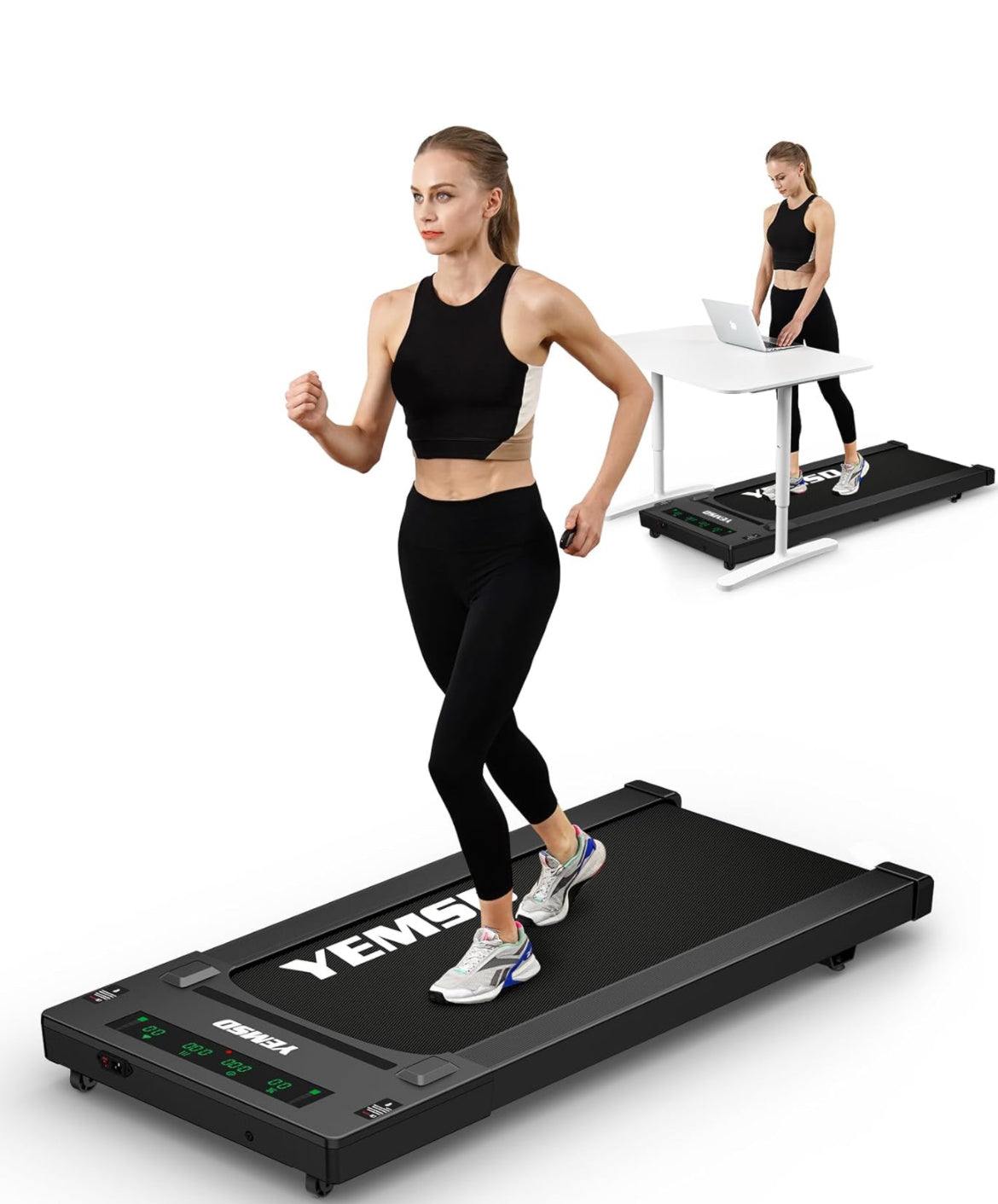 Yemsd Walking Pad Treadmill, 2.5 HP Under Desk Treadmill for Home Offi ...