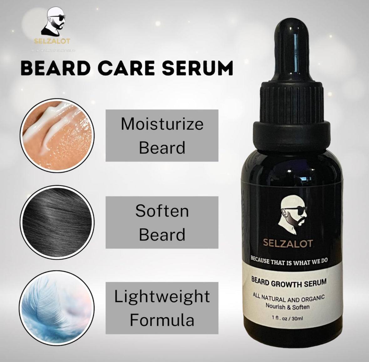 Beard Growth Kit Men’s Beard Care Kit Grooming Set 5 Pieces Beard Products with Wash, Oil Serum, Balm and a Gift Box for Men Self Care - Selzalot