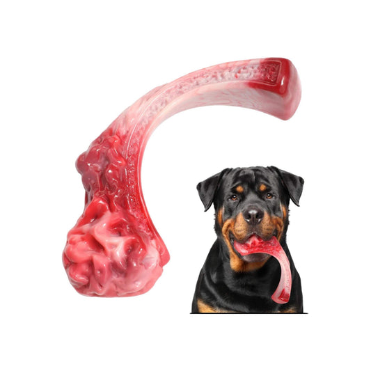 Steak Shape Beef Flavor Nylon Indestructible Dog Bone Chew Toy - Selzalot