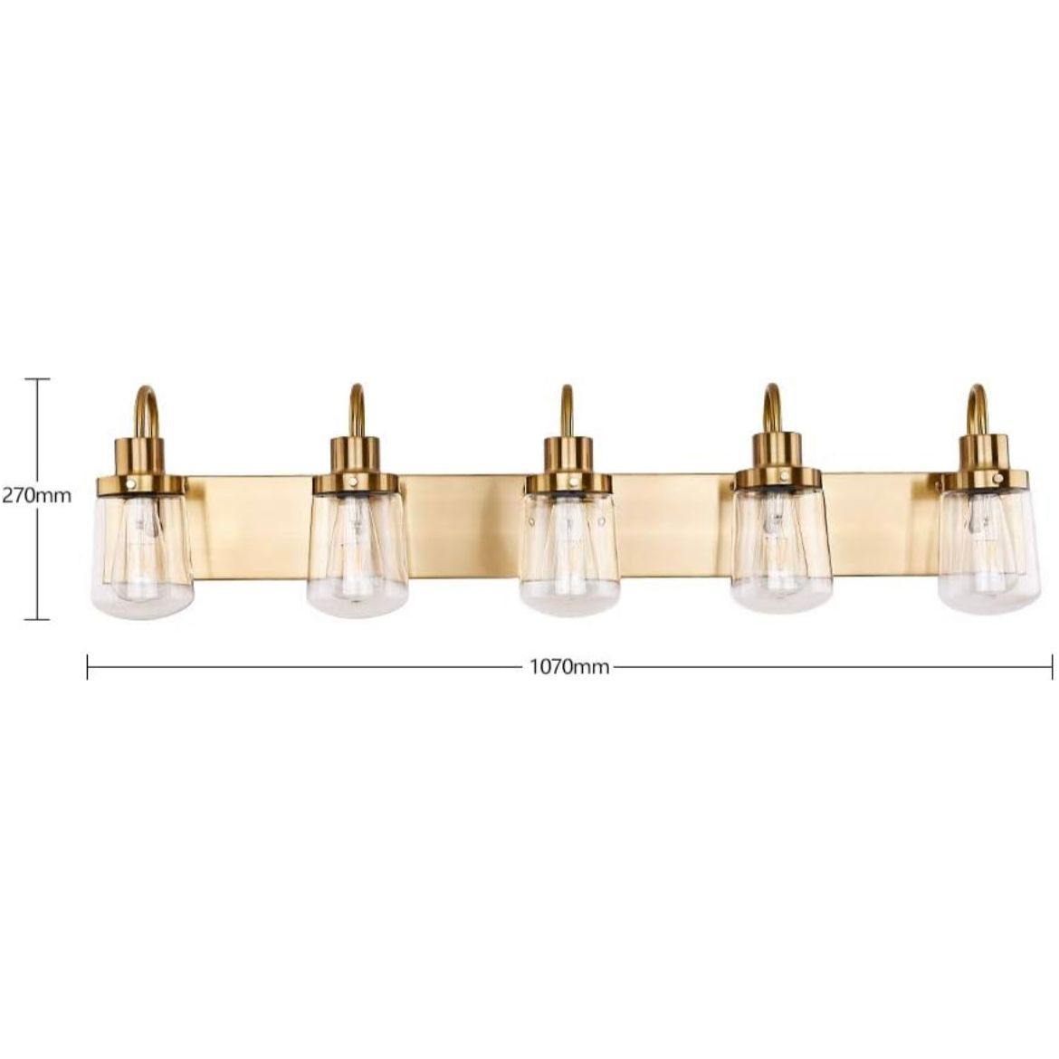 YAOHONG Modern Bathroom Vanity Light 5 Lights Lamp - Selzalot