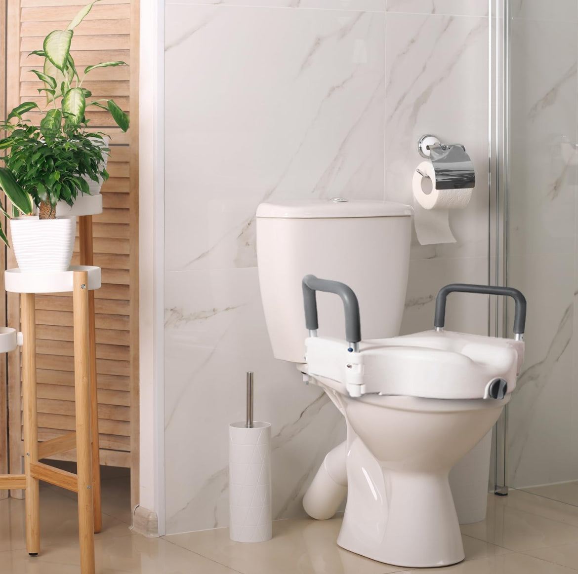 Vaunn Raised Toilet Seat and Elevated Commode Booster Seat Riser - Selzalot