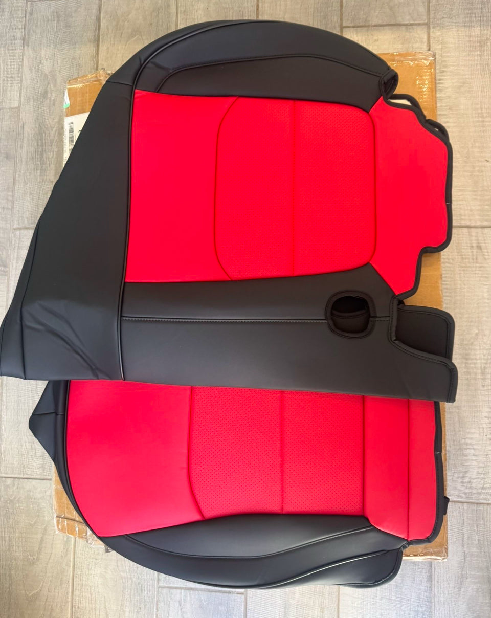 Open Box Meekoomay Seat Cover for Tesla Model Y Red and Black Tesla Car Seat Cover 12PCS