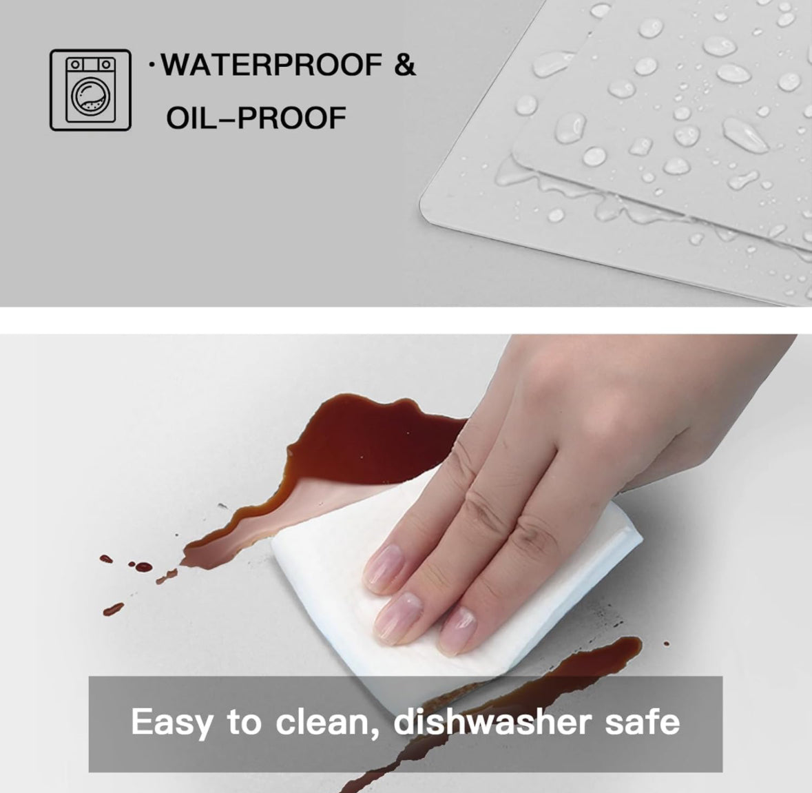 Silicone Mats for Kitchen Counter, 47.3"x23.6"x0.08" Largest Heat Resistant Mat Kitchen Island Waterproof 2MM Thick Countertop Protector Mat Nons-slip