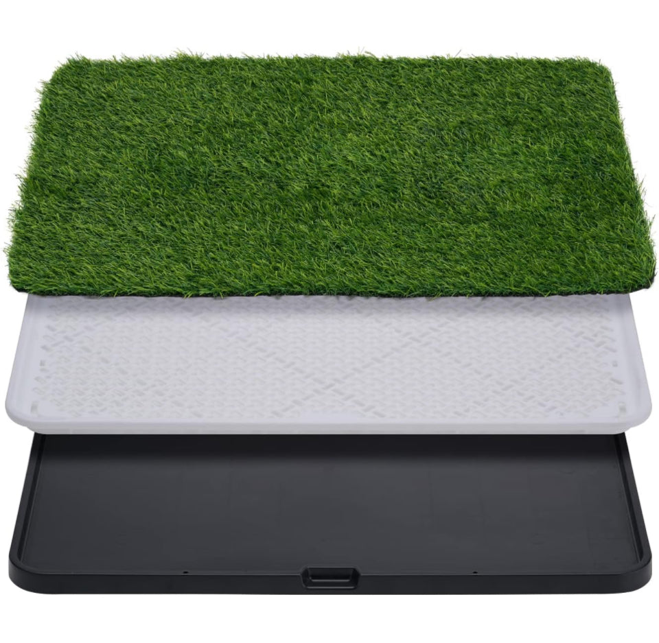 jltkj Dog Grass Pad with Tray, Artificial Grass Pee Pad, Reusable Training Potty Pad for Indoor and Outdoor Use