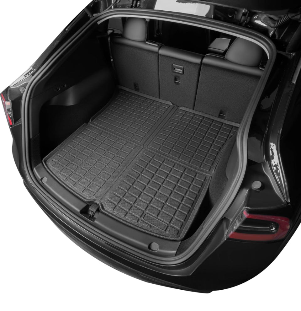 SUPER LINER Floor Mats for Tesla Model Y 5-Seat 2021-2023 2024 Custom Fit All Weather TPE Cargo Liner Cargo Trunk Accessories (Does NOT fit 7-Seat)