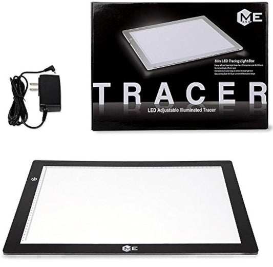 Tracer A3 LED Light Box 12x17 Inch Light Pad 12V DC Power Light Table for Tracing (Black)