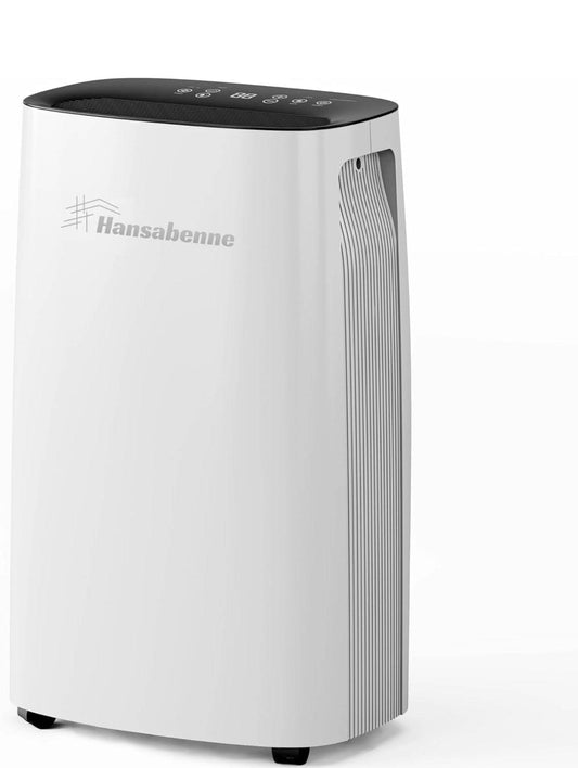 Hansabenne 50-Pints Dehumidifier for Basements - 4850 Sq. Ft. Dehumidifier with Auto or Manual Drainage - Compact Dehumidifier with Intelligent Humidity Control | Auto Defrost | Dry Clothes - Selzalot