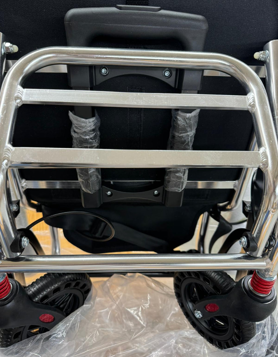 Ultra-Light Transport Wheelchair - Folding Portable Wheelchair with Hand Brake - Trolleys for Elderly Aircraft Travel with Bag - Selzalot