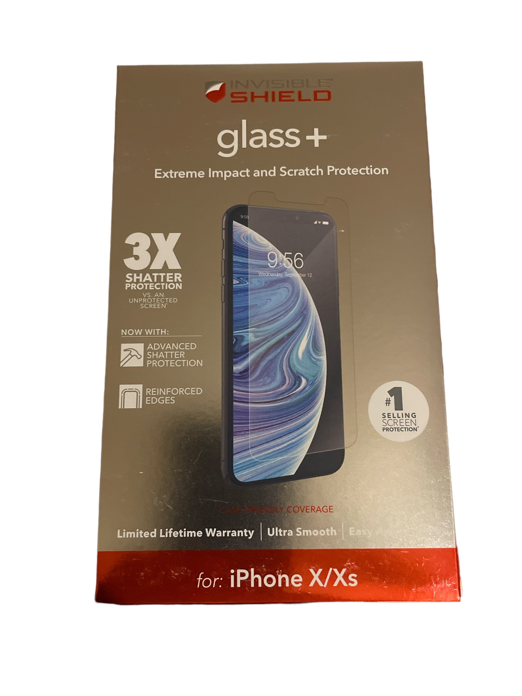 ZAGG InvisibleShield Glass+ Screen Protector – High-definition Tempered Glass for the Apple iPhone XS/ X – Impact & Scratch Protection - Selzalot