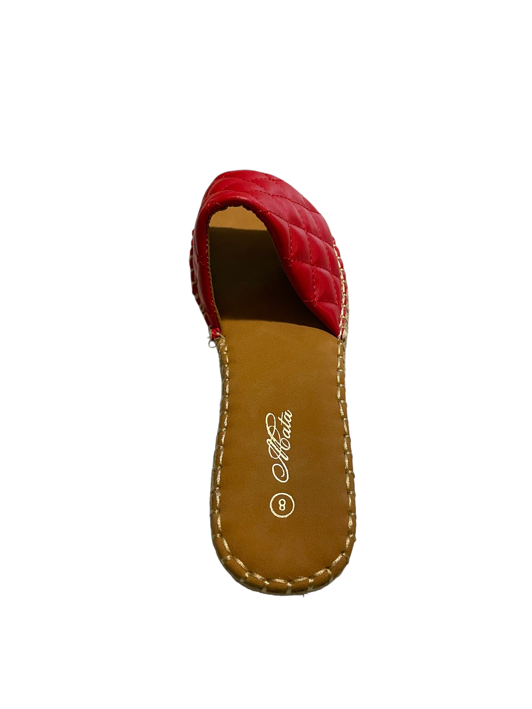 Mata Shoes Fable Flat Slide on Red Size 8 - Selzalot