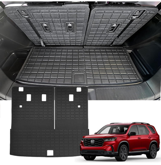 Trunk Mat & Backrest Mat for 2023 2024 Honda Pilot Cargo Mat Liner All Weather TPE Protector Back Seat for 2023-2024 Honda Pilot Accessories