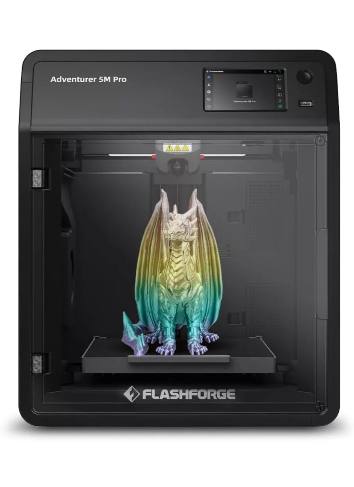 FLASHFORGE Adventurer 5M Pro 3D Pinter, 600mm/s High-Speed with 1 Click Fully Auto Printing Systerm, Quick Detachable 280°C Direct