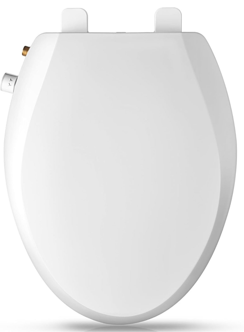 Open Box Elongated Bidet Toilet Seat with Quiet-Close, Non-Electric Bidet Toilet Seat with Self Cleaning Dual Nozzles