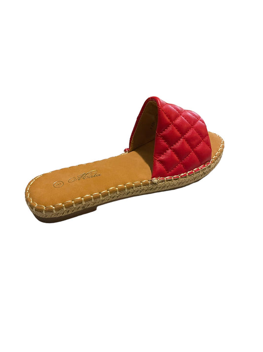 Mata Shoes Fable Flat Slide on Red Size 8 - Selzalot