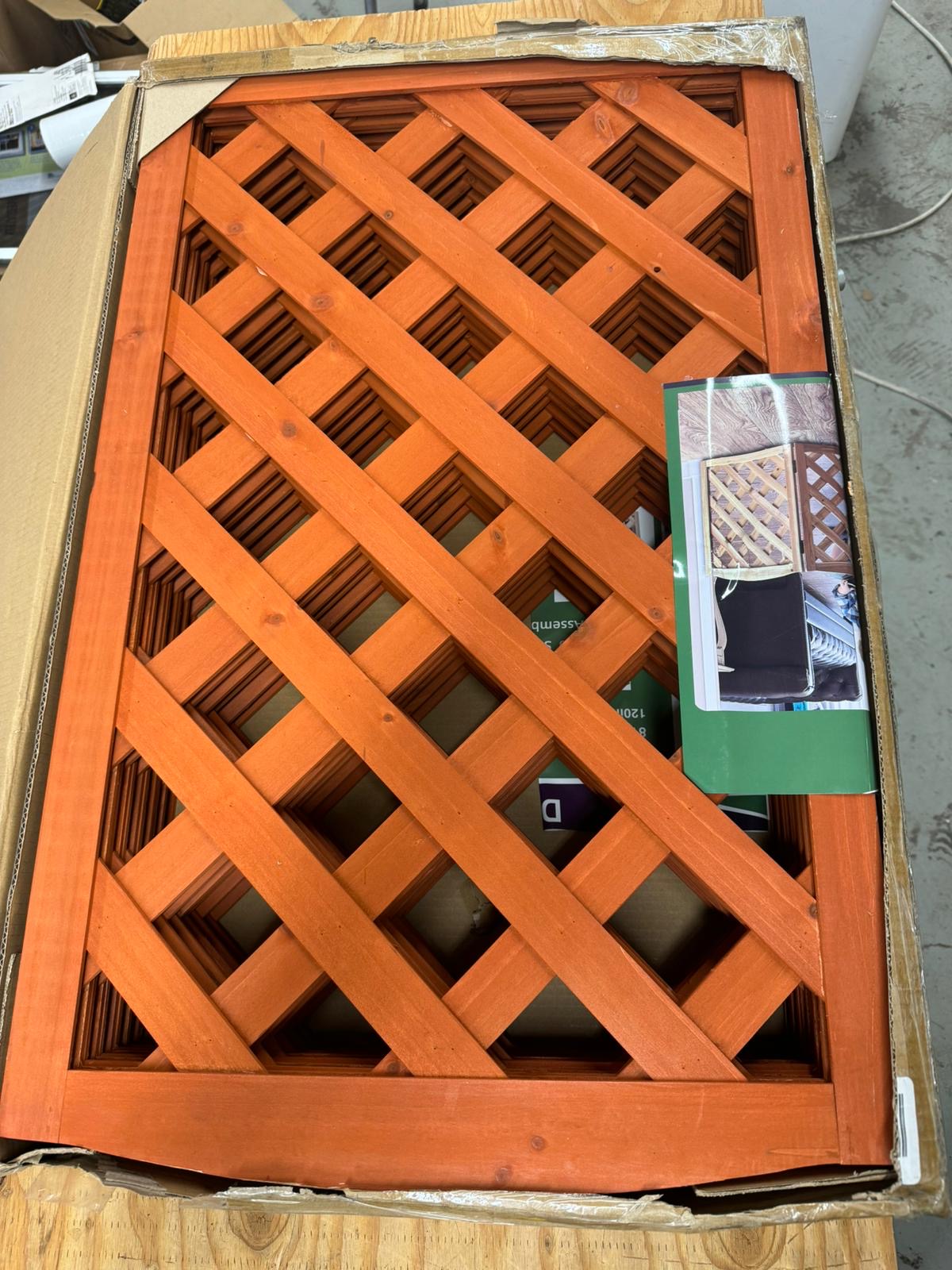 ZJSF Foldable Indoor Dog Gate for House Freestanding Folding Dog Gates Indoor Wood Pet Gates Dog Fence for Stairs Puppy Gates for Hallways Orange 32 "