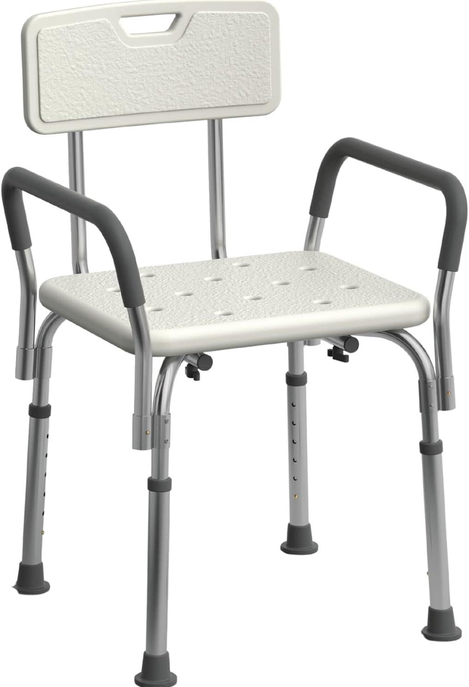 Medline Shower Chair Seat with Padded Armrests and Back Heavy Duty Shower Chair for Bathtub Slip Resistant Shower Seat with Adjustable Height Shower - Selzalot
