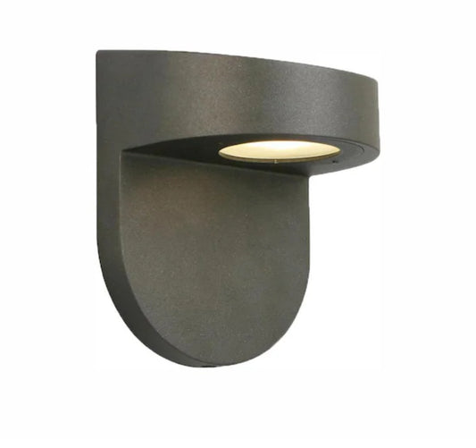 Hampton Bay 6.1 in. Black LED Outdoor Wall Lantern Sconce with Frosted Glass