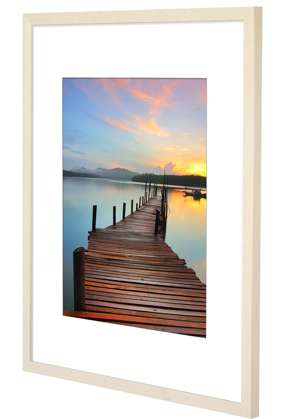 Sindcom 16x20 Poster Frame 3 Pack, Picture Frames with Detachable Mat for 11x14 Prints, Horizontal and Vertical Hanging Hooks for Wall Mounting, Natural Photo - Selzalot