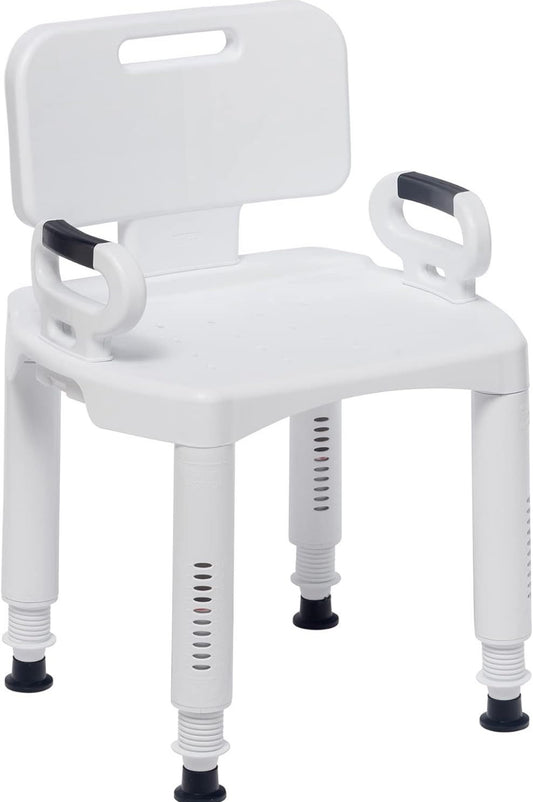 Drive Medical RTL12505 Shower Chair with Back and Arms - Selzalot