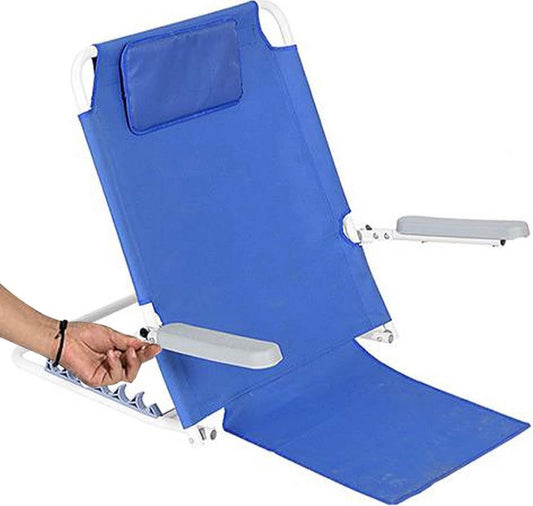 LxuRY Lifting Bed Backrest with armrest, foldable and adjustable for comfort.