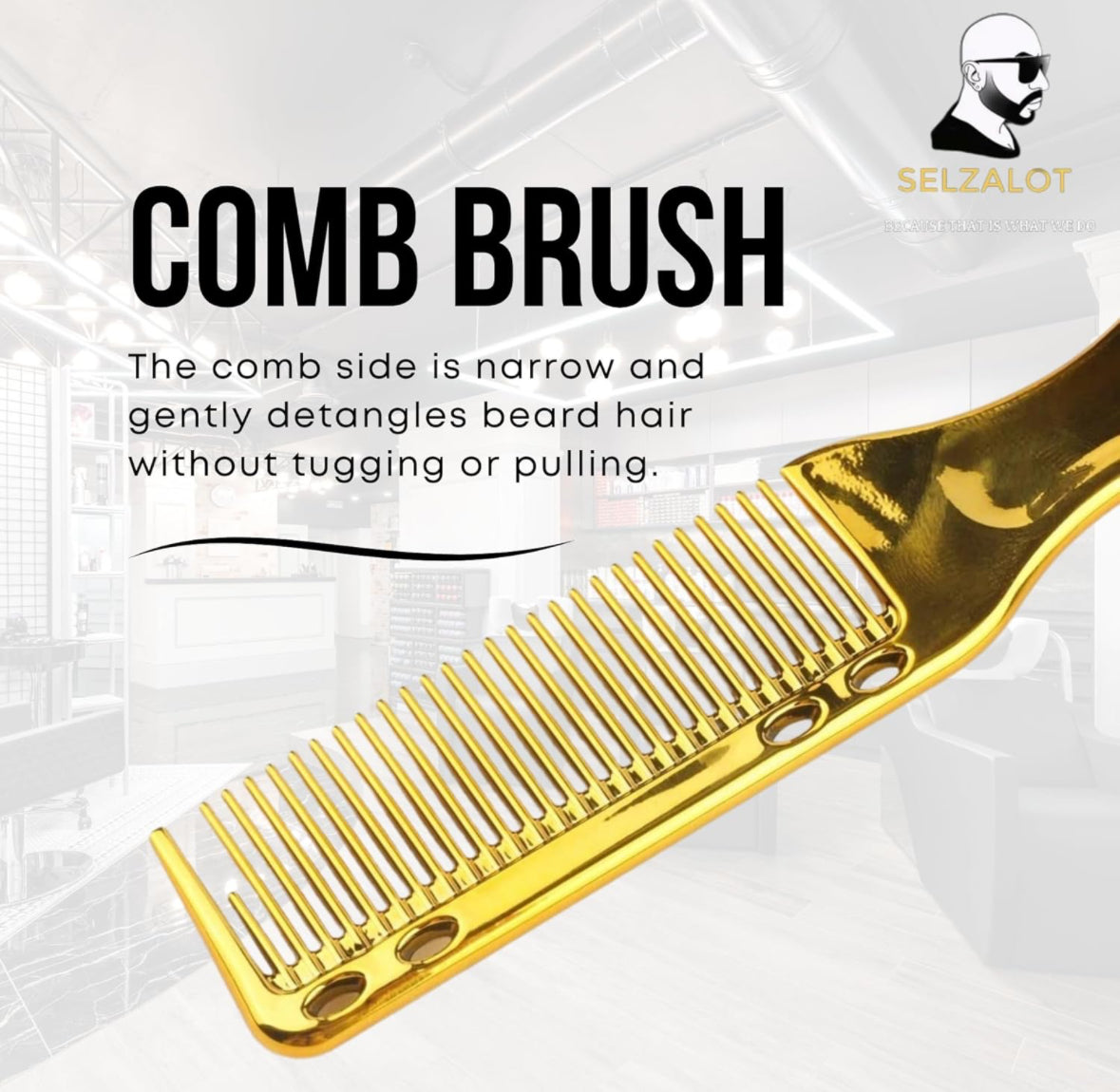 Double-Sided Beard Brush & Beard Comb Barber Brush for Grooming Beard Non-Slip & Sturdy Bristle Brush for Clean Cuts Professional Barber Comb for Beard & Hair Edge Control Brush Barber Accessories