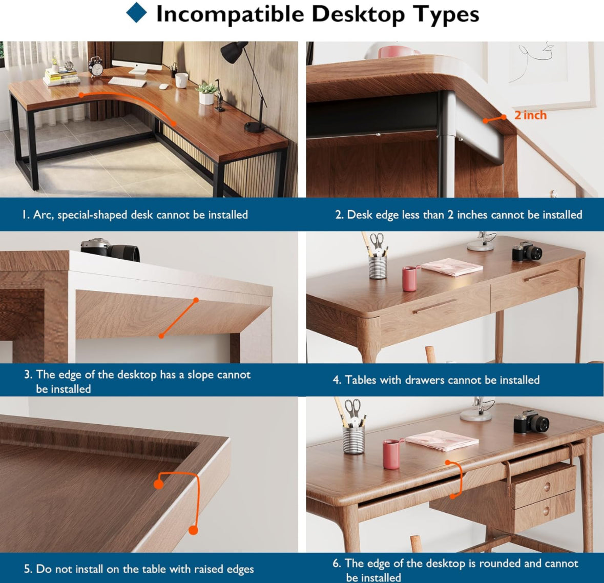 BONTEC Small Ergonomics Desk Extender Tray, 20x9.5 Inch Table Mount Arm Rest Shelf, 90° Foldable Keyboard Tray Platform, Clamp on Computer Arm Rest fo