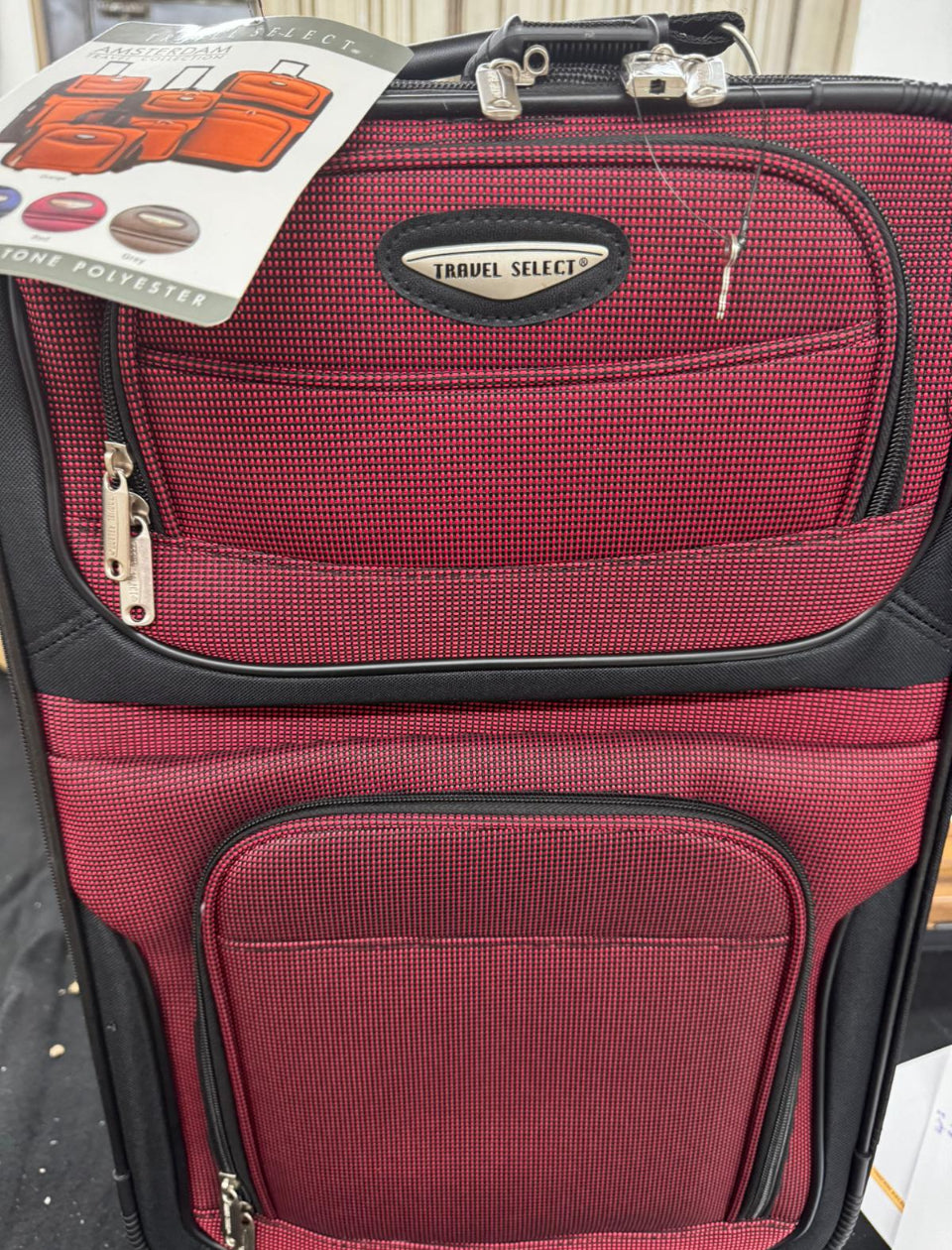 Travel Select Amsterdam Expandable Rolling Upright Luggage, Burgundy, 2-Piece Set - Selzalot