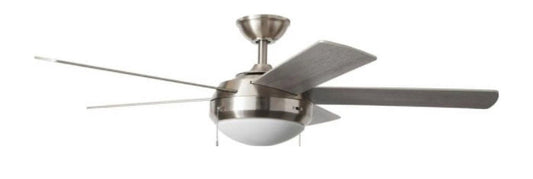 Hampton Bay Claret 52 in. Indoor Brushed Nickel Ceiling Fan with Light Kit