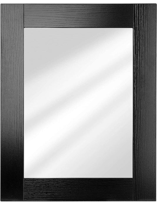 Vinext Black Rectangular Wall Mirror 17" x 20" for Bathroom, Bedroom - Selzalot