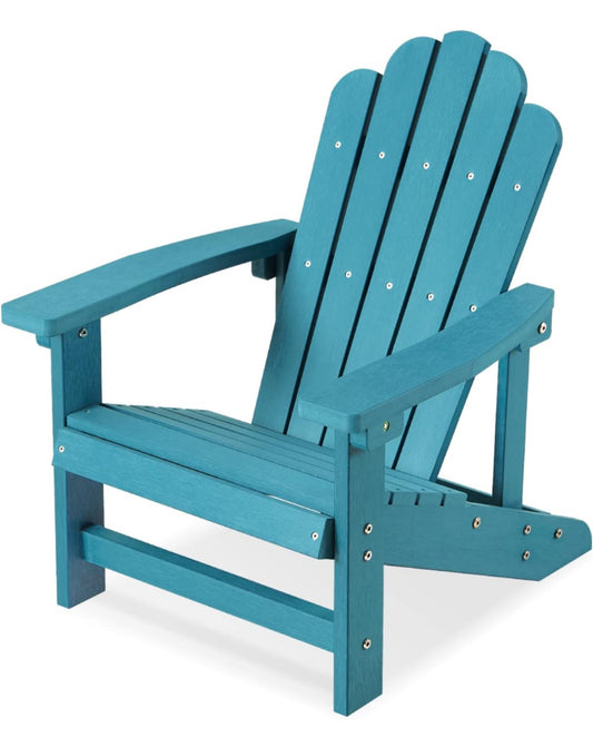 EFURDEN Adirondack Chair, Polystyrene Adirondack Chair, Easy-Maintenance Patio Chair for Outdoor and Indoor (Blue)