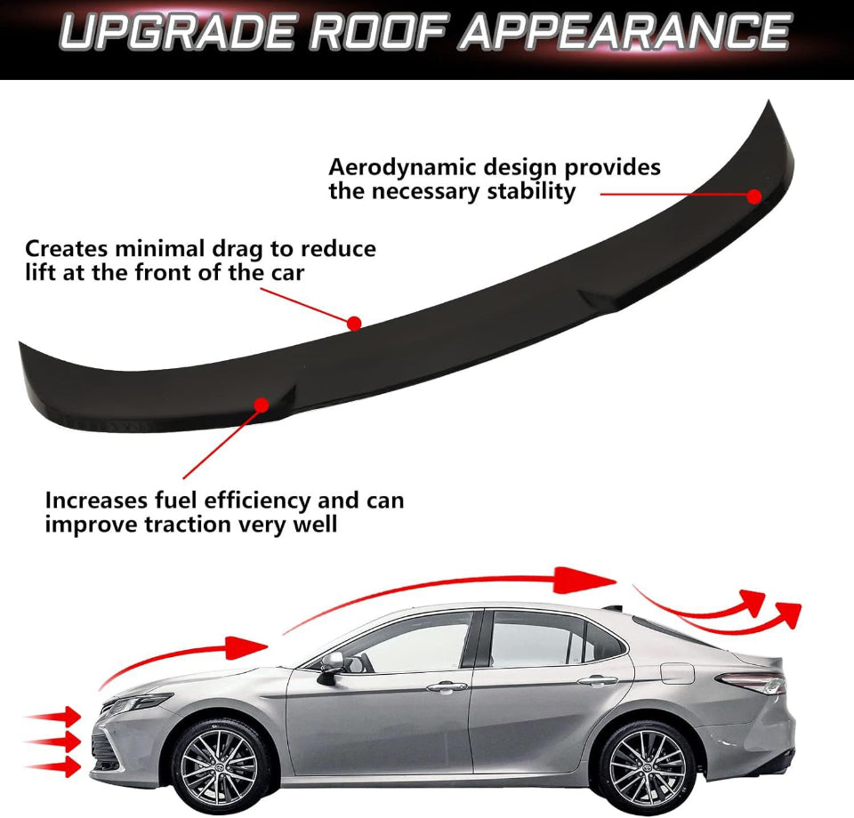 Auraroad 3.9 ★★会 68 Rear Spoiler Compatible with 2018-2024 8th Gen Camry LE SE XLE XSE,M4 Style Rear Trunk Wing ABS Rear Spoiler (Matte Black) - Selzalot