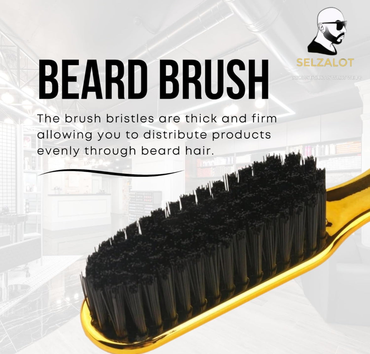 Double-Sided Beard Brush & Beard Comb Barber Brush for Grooming Beard Non-Slip & Sturdy Bristle Brush for Clean Cuts Professional Barber Comb for Beard & Hair Edge Control Brush Barber Accessories