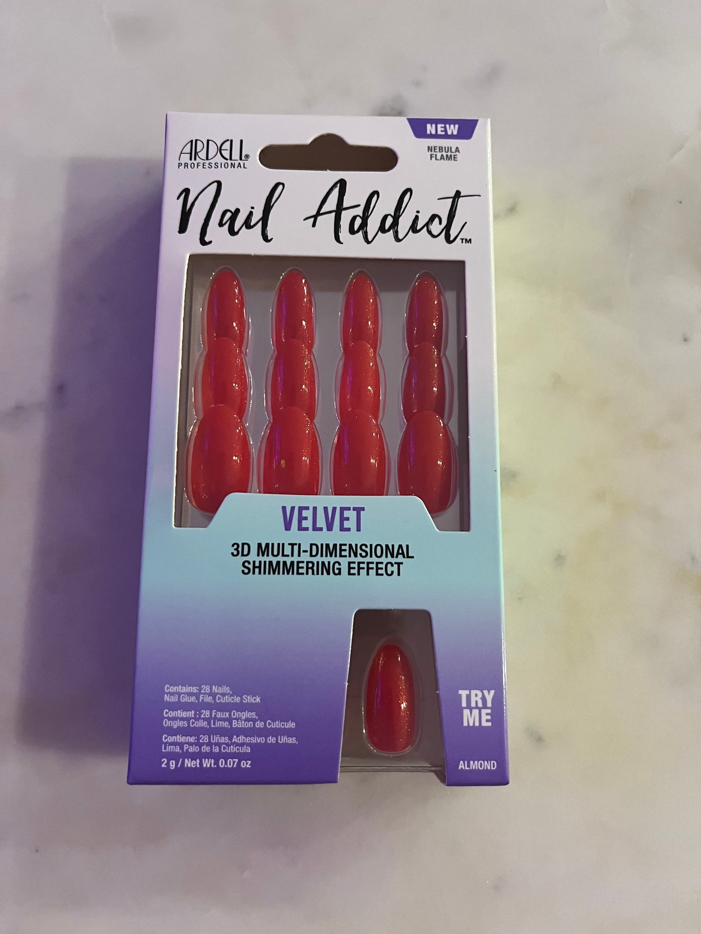 Ardell Press-on Nails Nail Addict Velvet Nebula Flame #58630