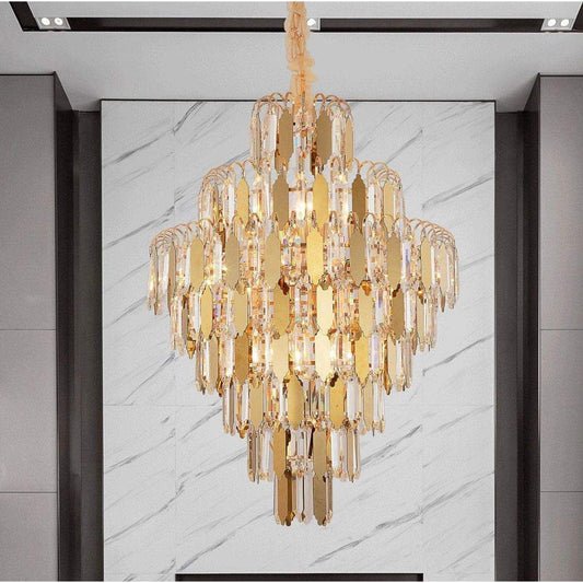 SNNXND Gold Crystal Chandelier Light Fixture 23 - Selzalot