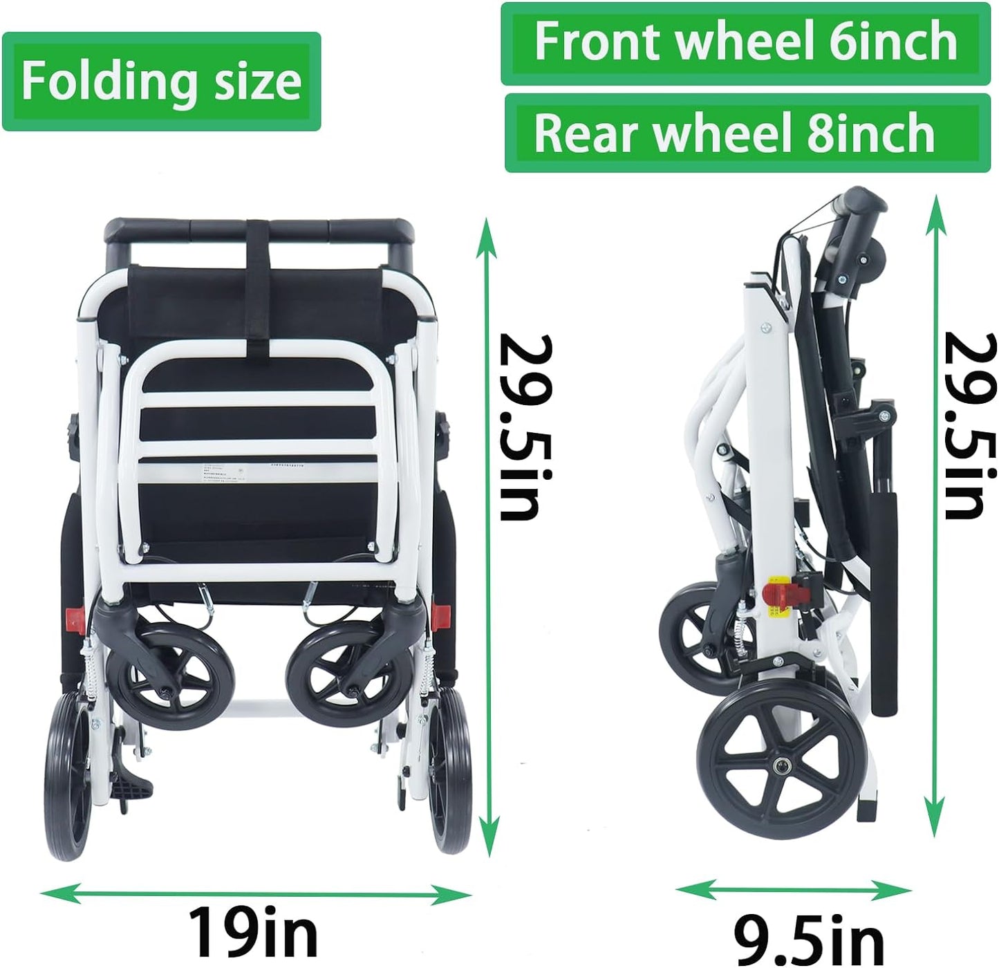 UU-ZHANG
4.11 297(only 15lb) Super Lightweight Transport Wheelchair. Easy to Travel, Locking Hand Brakes, User-Friendly, Folding, Portable. for Adults or Child (up to 220lbs)) - Selzalot